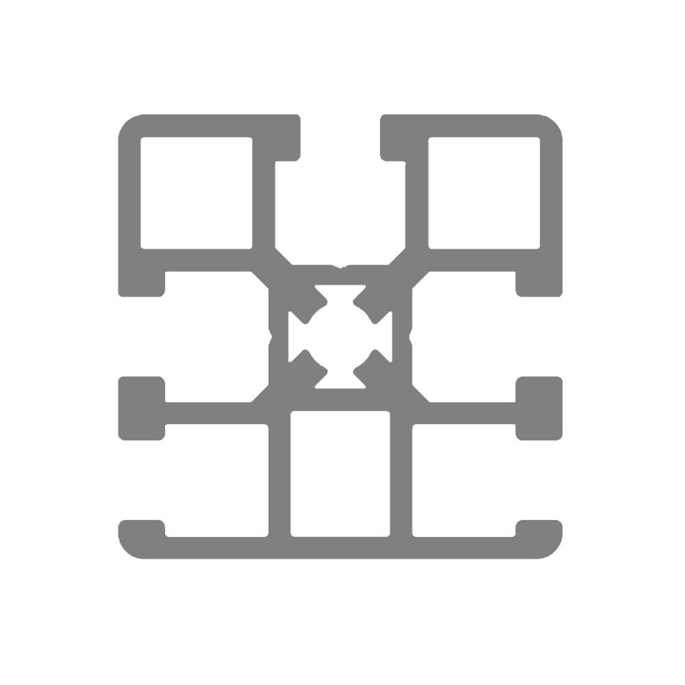 10-4545FP1-0 MODULAR SOLUTIONS ENCLOSURE PROFILE<BR>45MM X 45MM, ONE SMOOTH SIDE, 1 METER LENGTH
